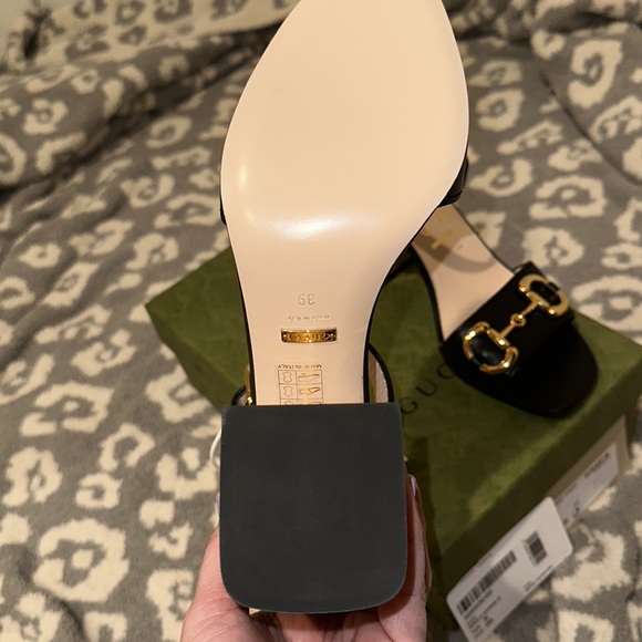 Authentic GUCCI 95mm Baby Leather Sandals W- Horsebit Authentic & NWT - Picture 10 of 17